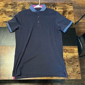 Unworn Greyson Clothiers Cherokee Polo (Black / Dark Blue) Size: Small